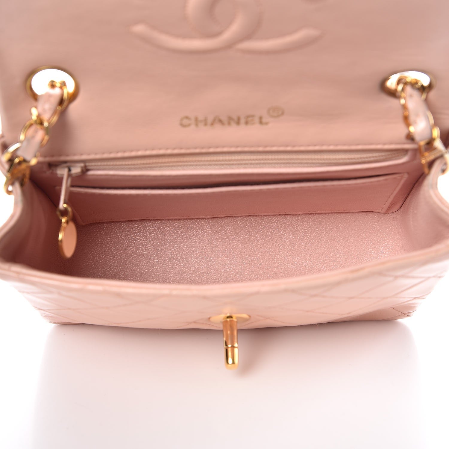 Chanel Lambskin Quilted Mini Square Flap Pink 5 of 11