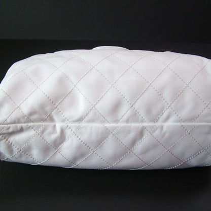 Chanel Leather Quilted Flap Hobo Ivory 5 of 11