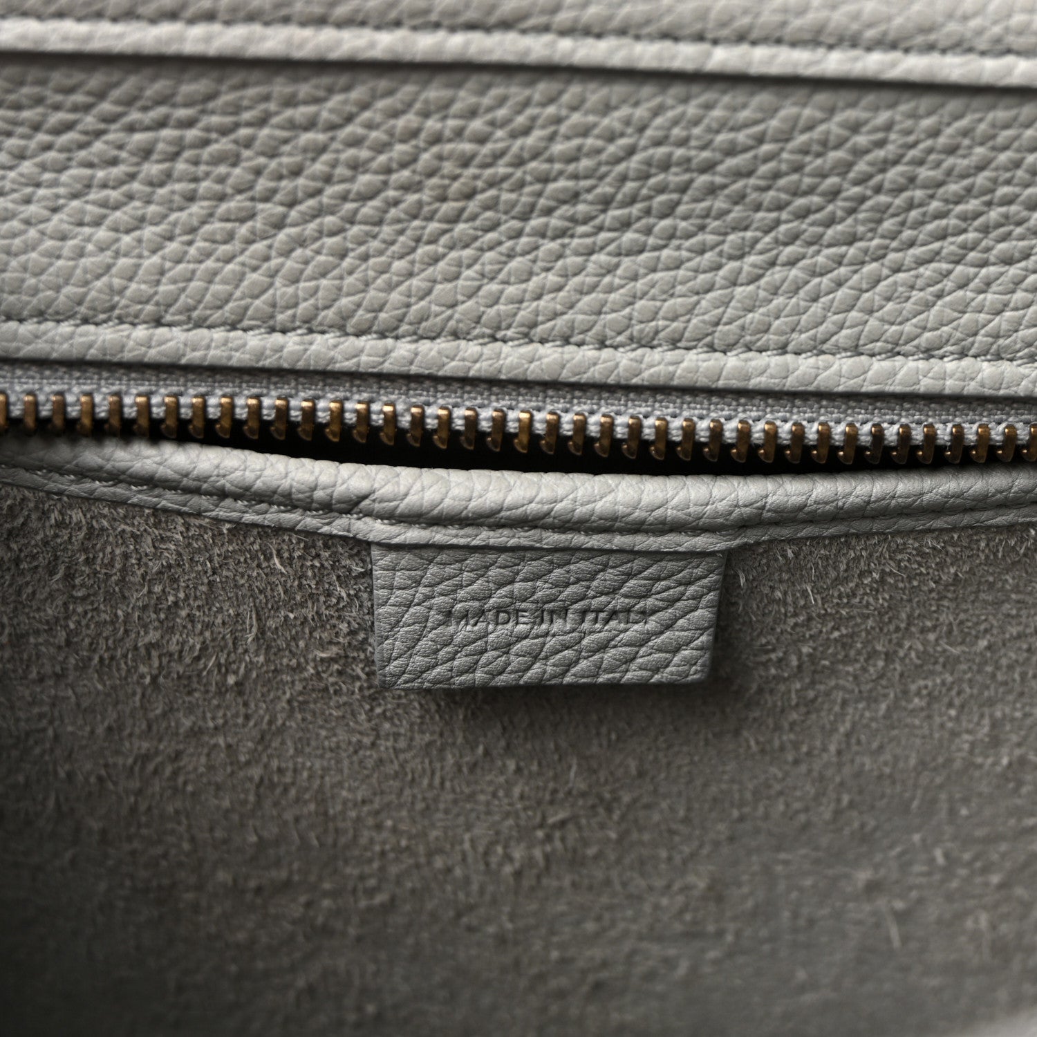 Celine Drummed Calfskin Nano Luggage Pearl Blue 7 of 10