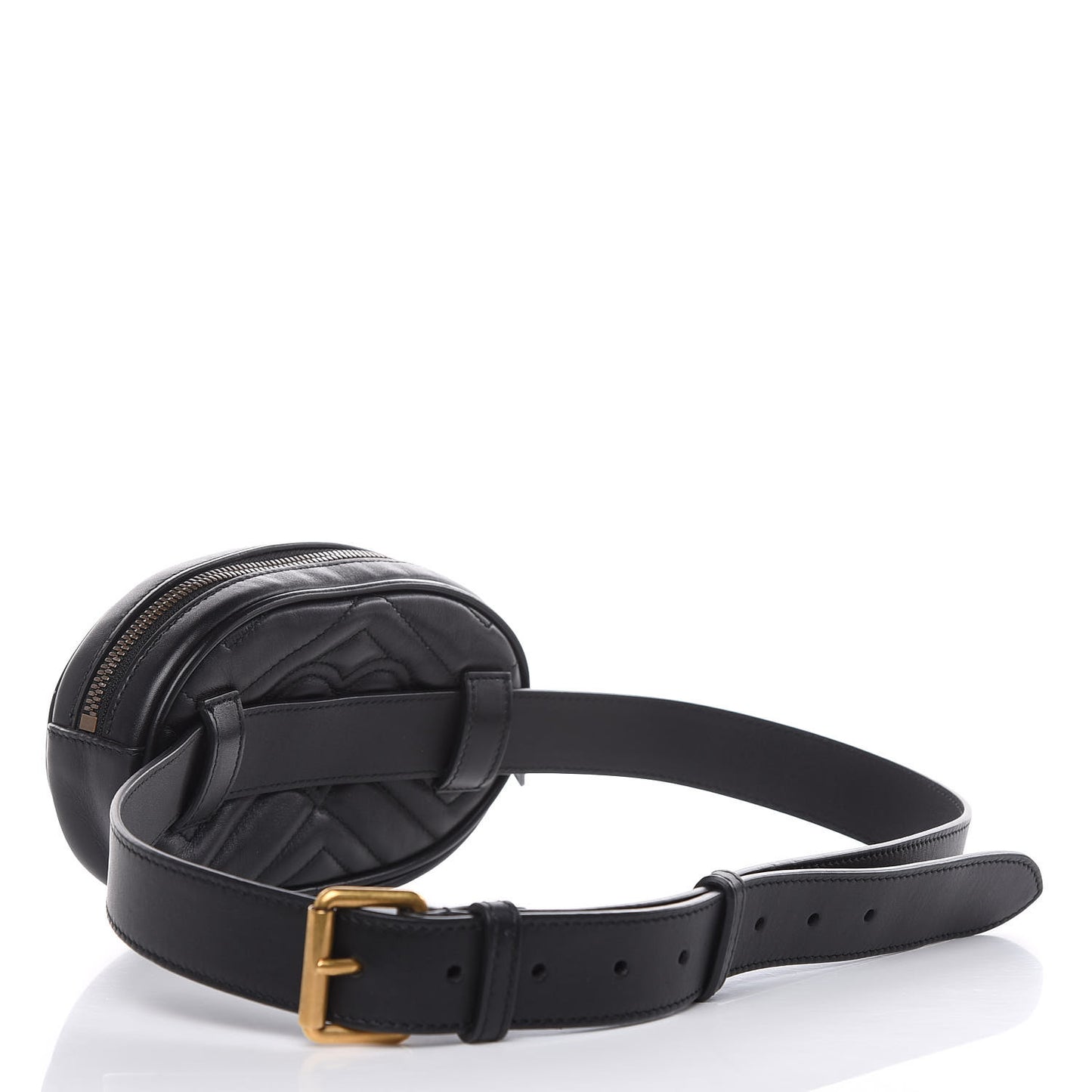 Calfskin Matelasse GG Marmont Belt Bag 95 38 Black