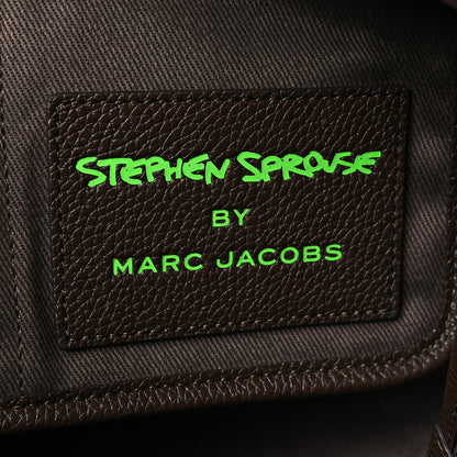 Marc Jacobs X STEPHEN SPROUSE Grained Calfskin Medium The Tote Bag Green 6 of 9