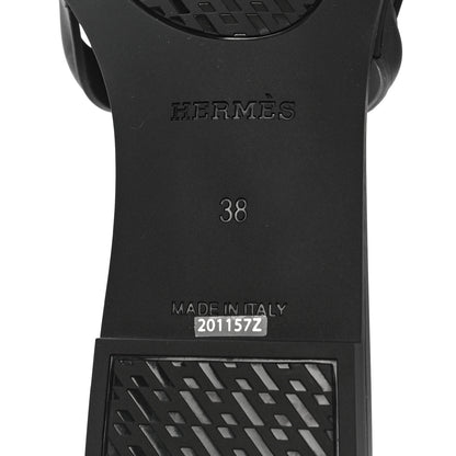 Hermes Rubber Aloha Sandals 38 Black 8 of 9