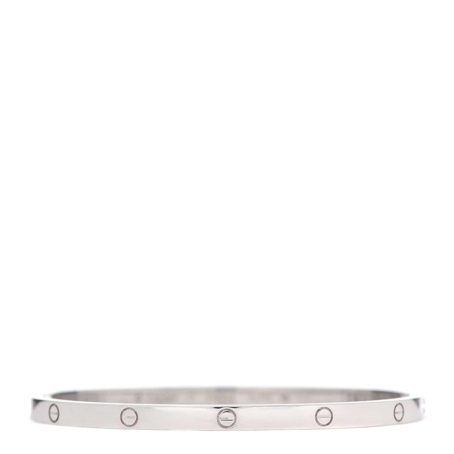 18K White Gold Small LOVE Bracelet 17