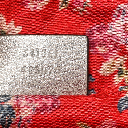 Gucci Laminated Nappa Trapuntata Small Zumi Shoulder Bag Rosso Marine Argento 7 of 10
