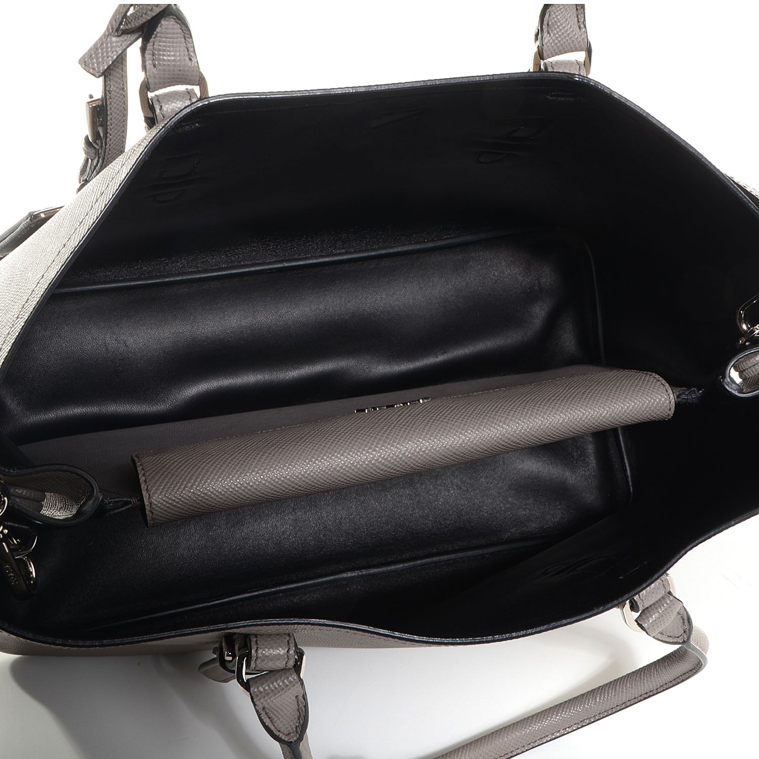 Prada Saffiano Cuir Double Handle Tote Argilla 5 of 14