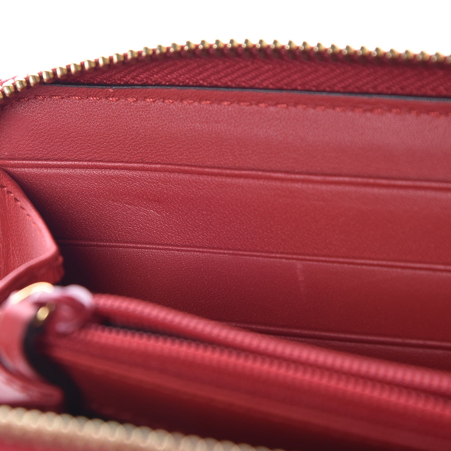 Calfskin Sylvie Zip Around Wallet Hibiscus Red