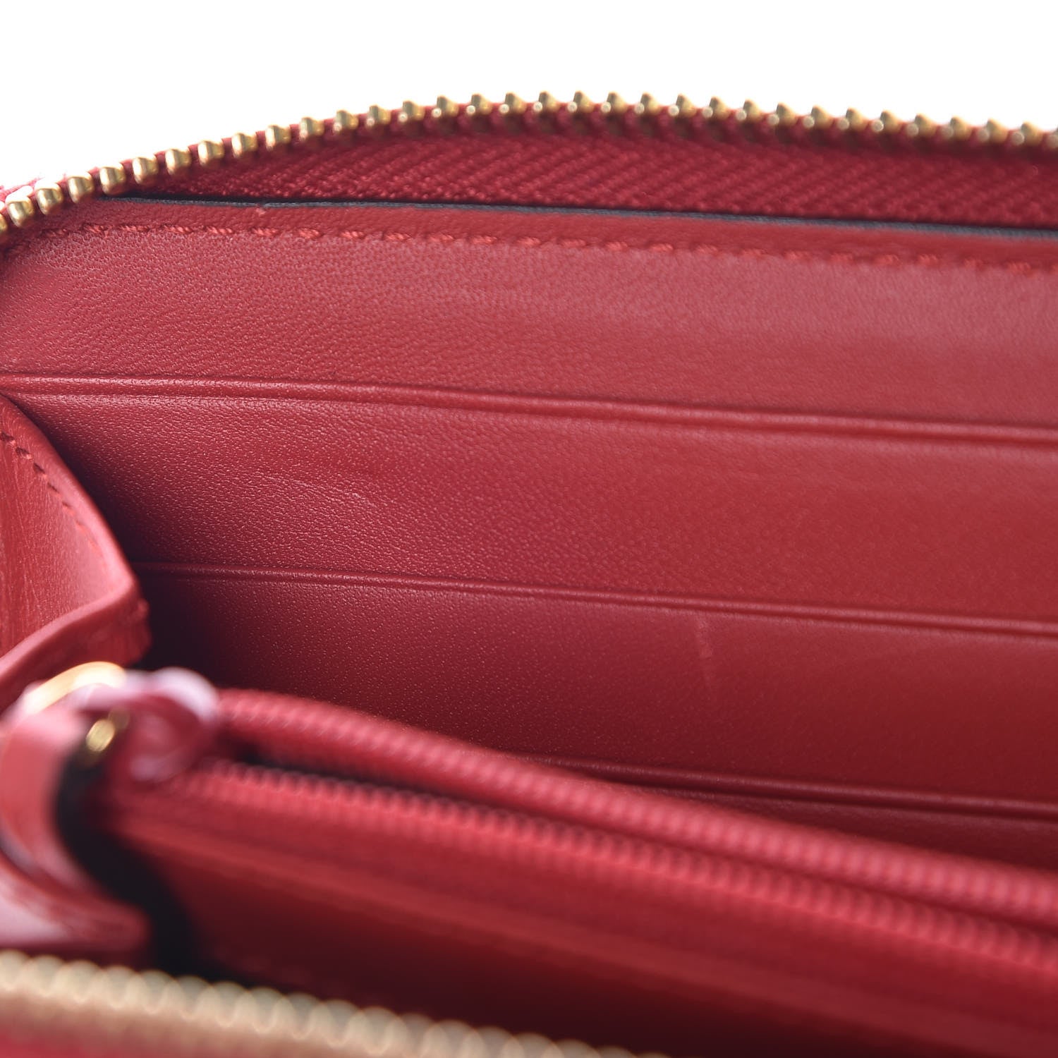 Gucci Calfskin Sylvie Zip Around Wallet Hibiscus Red 10 of 11