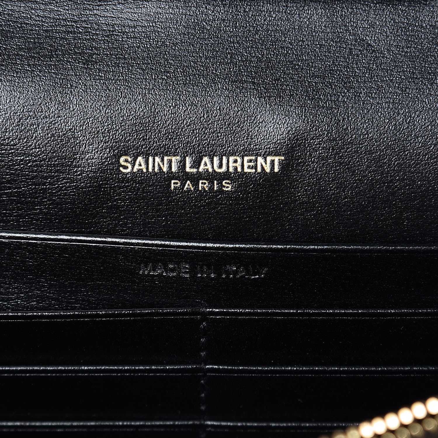 Saint Laurent Smooth Calfskin Monogram Sulpice Chain Wallet Black 7 of 10