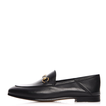 Gucci Lambskin Womens Brixton Horsebit Loafers 37 Black 1 of 11