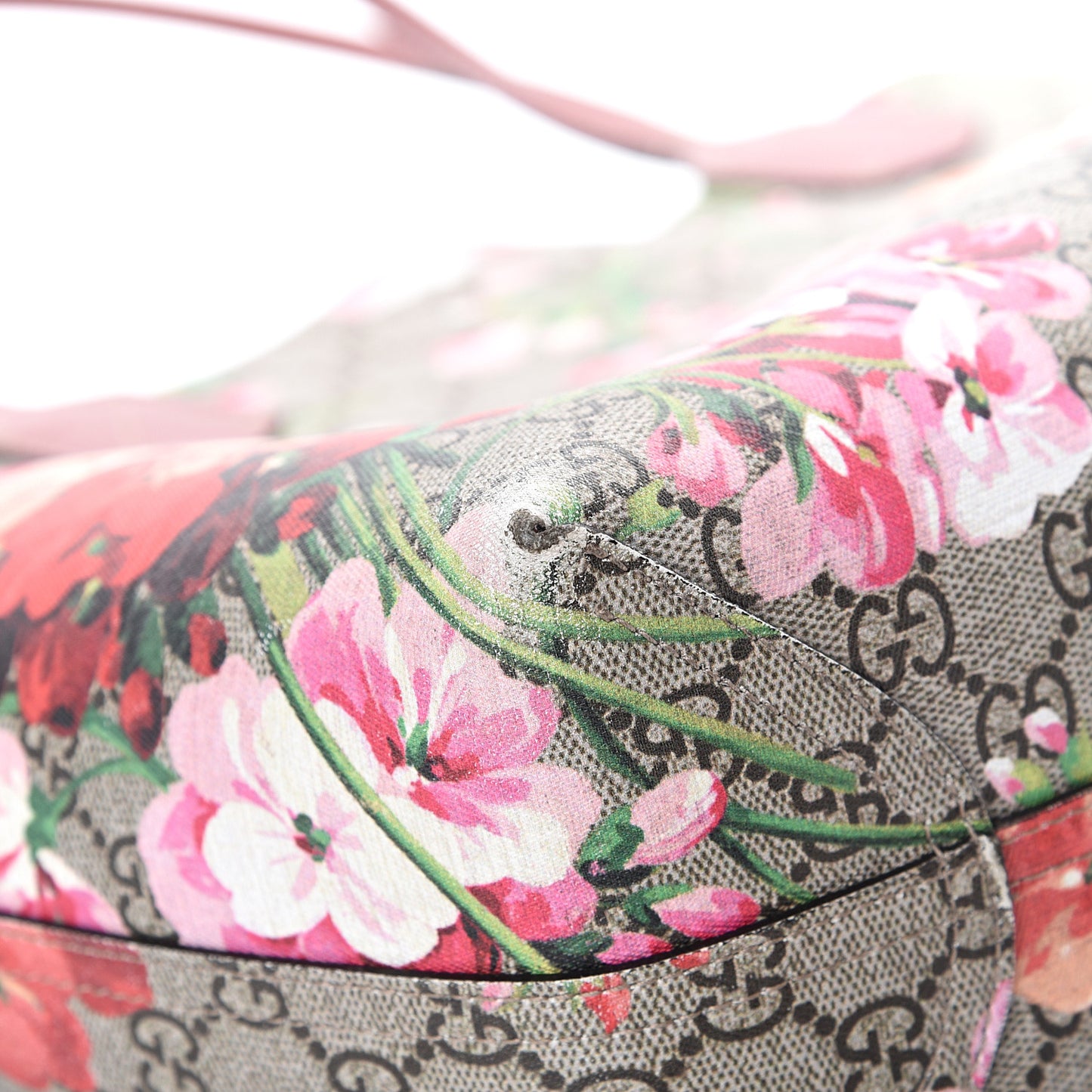 GG Supreme Monogram Blooms Medium Reversible Tote Beige Multicolor Dry Rose
