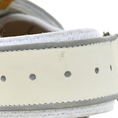 Gucci Mesh Fabric Tinsel Sport Sandals 38 White Silver 9 of 9