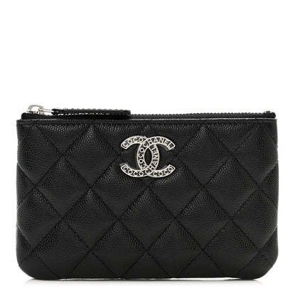 Chanel Caviar Quilted CC Logo Small Pouch Black 1 of 8