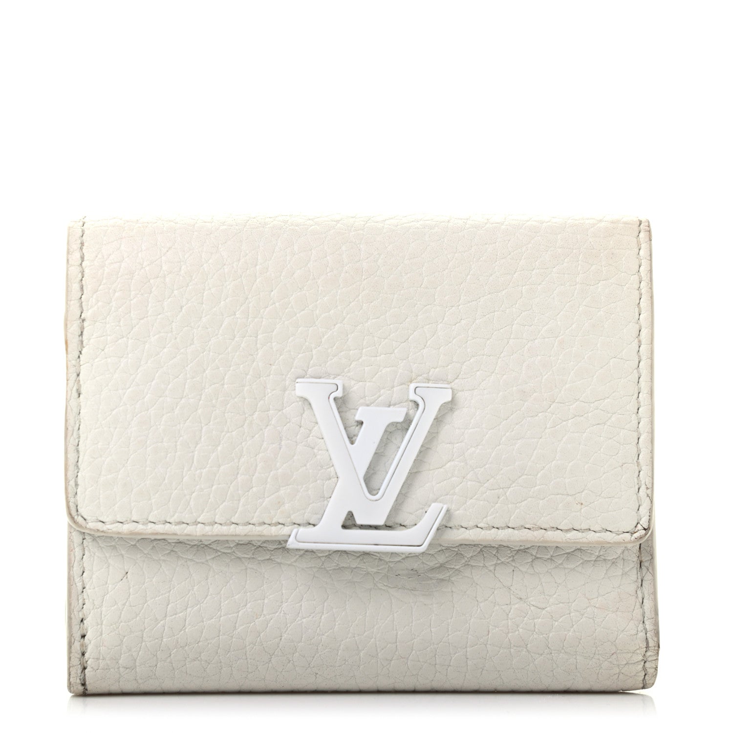 Louis Vuitton Taurillon Capucines XS Wallet White 1 of 15
