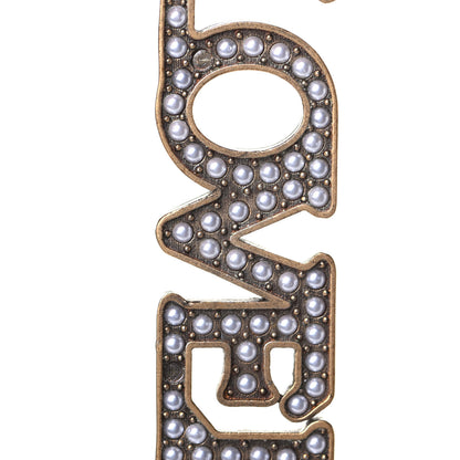 Gucci Pearl Loved Earrings Aged Gold 3 of 8