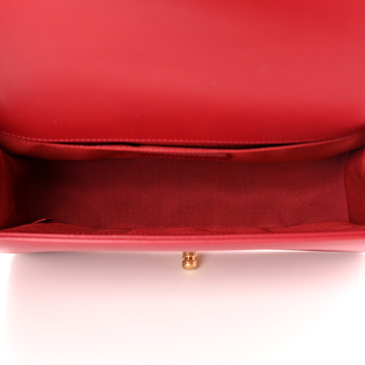 Calfskin Medium Boy Logo Top Handle Flap Red
