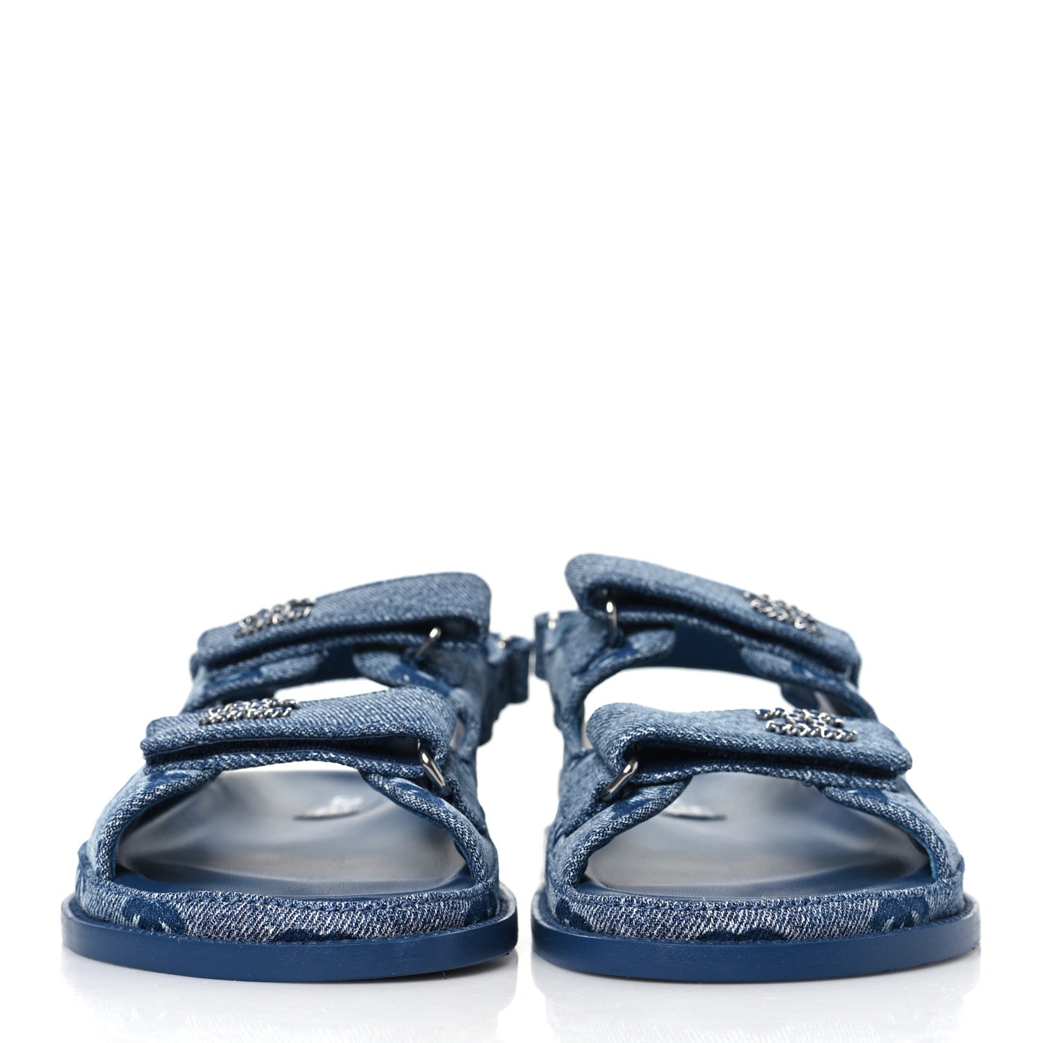 Chanel Denim CC Dad Sandals 39 Light Blue 2 of 9