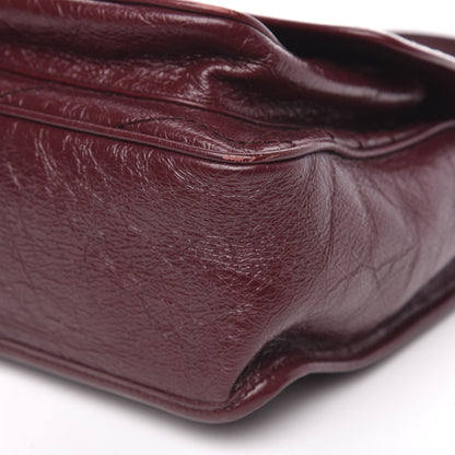 Saint Laurent Crinkled Calfskin Matelasse Monogram Medium Niki Chain Satchel Burgundy 11 of 14
