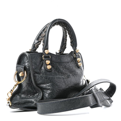 Balenciaga Agneau Giant 12 Gold Hardware Mini City Anthracite 4 of 10