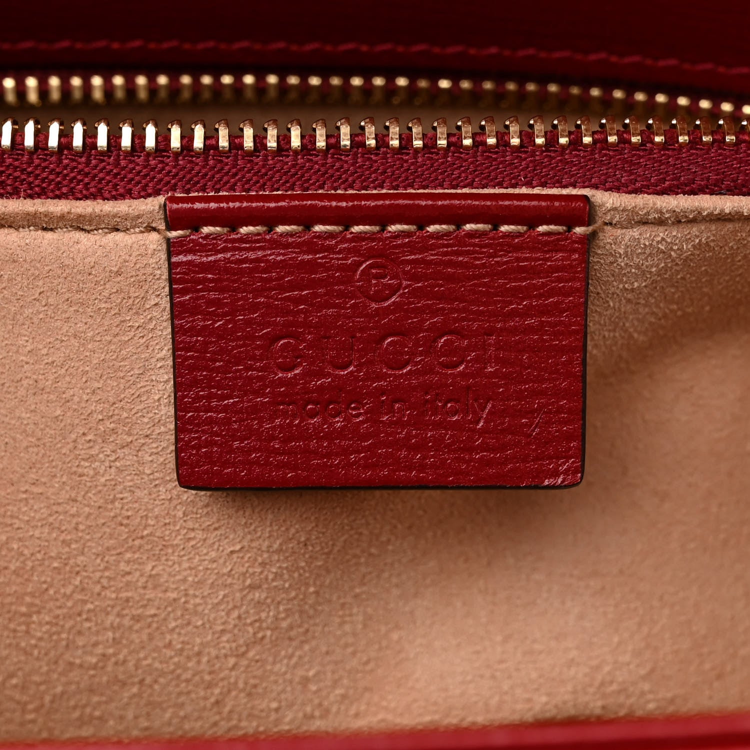 Gucci GG Supreme Monogram Azalea Calfskin Horsebit 1955 Shoulder Bag Beige Ebony New Cherry Red 6 of 14