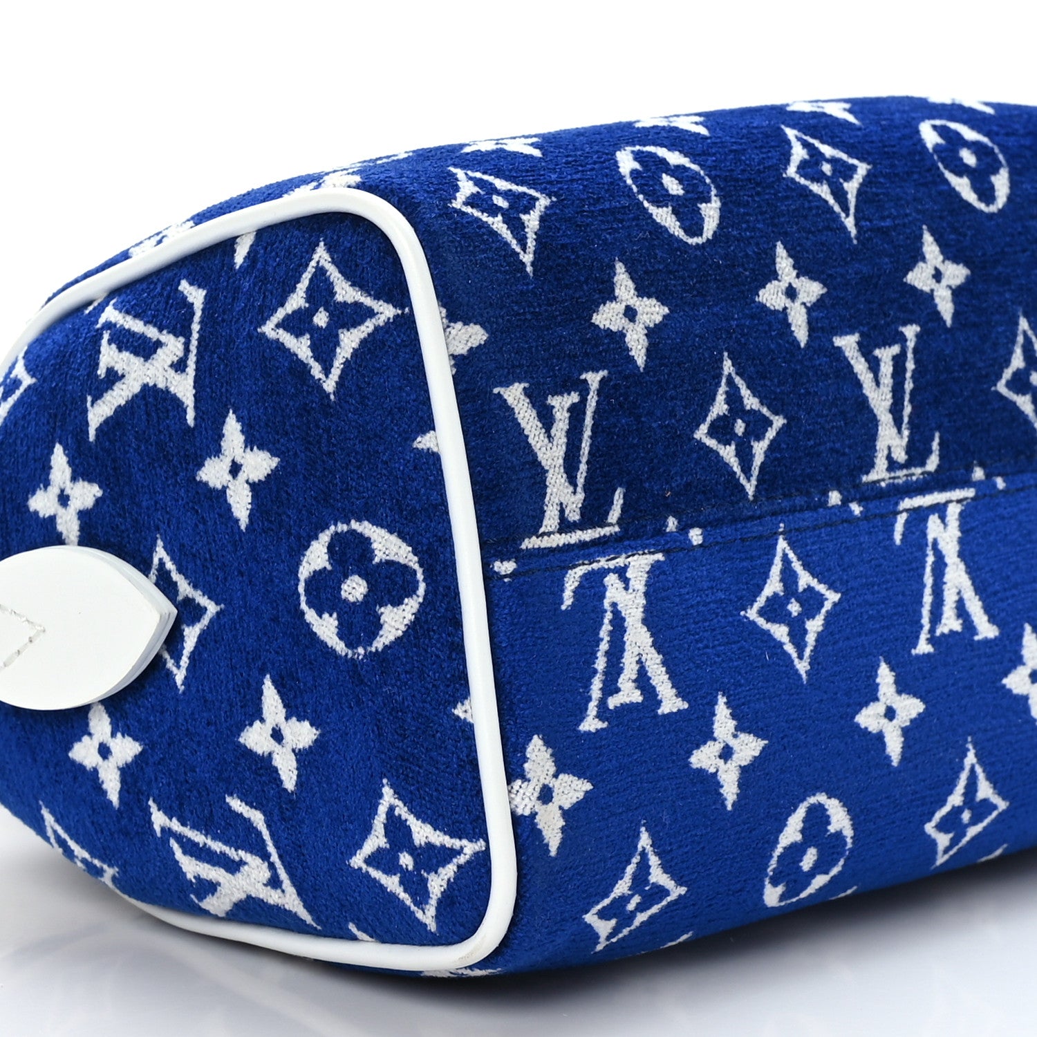 Louis Vuitton Jacquard Velvet Monogram LV Match Speedy Bandouliere 20 Blue 7 of 8
