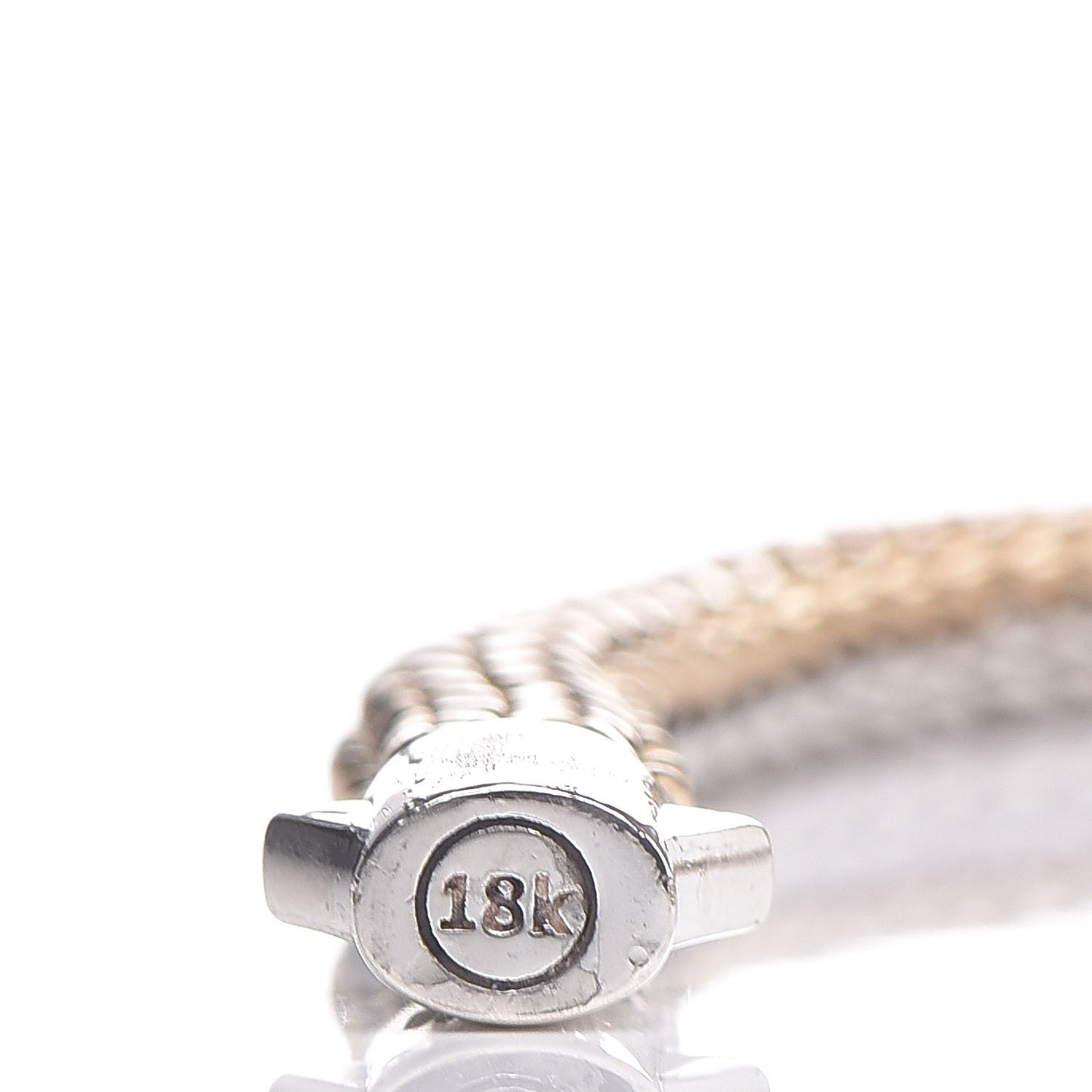 Sterling Silver 18K Yellow Gold 7mm Classic Chain Reversible Bracelet
