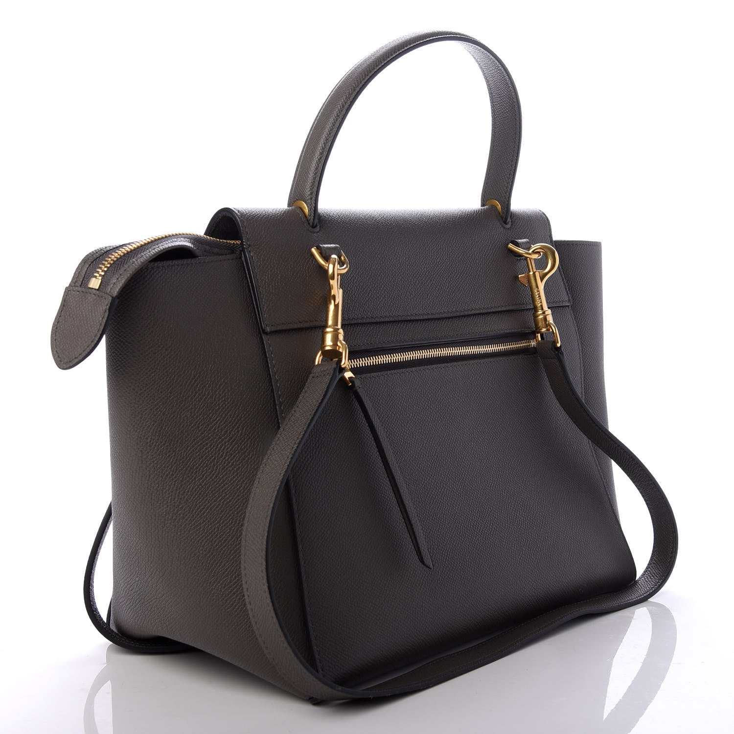 Celine Grained Calfskin Mini Belt Bag Grey 3 of 9