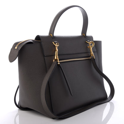 Celine Grained Calfskin Mini Belt Bag Grey 3 of 9