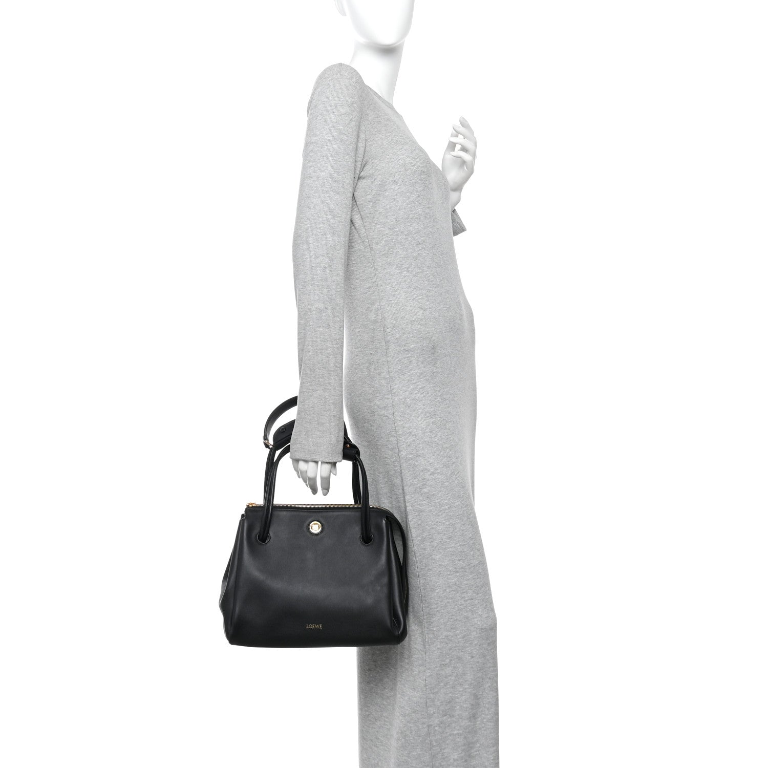 Loewe Supple Calfskin Medium Madrid Bag Black 2 of 9