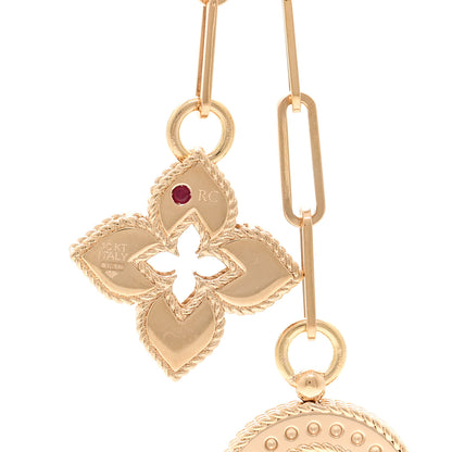 Roberto Coin 18K Rose Gold Black Diamond Venetian Princess Double Medallion Pendant Necklace 4 of 4