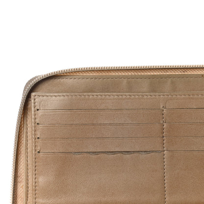 Chanel Lambskin Camellia Embossed Zip Around Organizer Wallet Light Beige 14 of 23