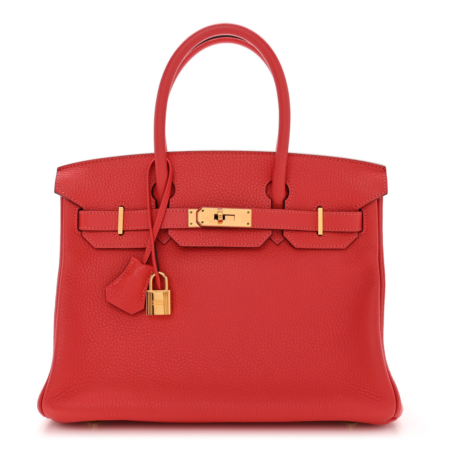 Hermes Taurillon Clemence Birkin 30 Rouge Pivoine 1 of 13