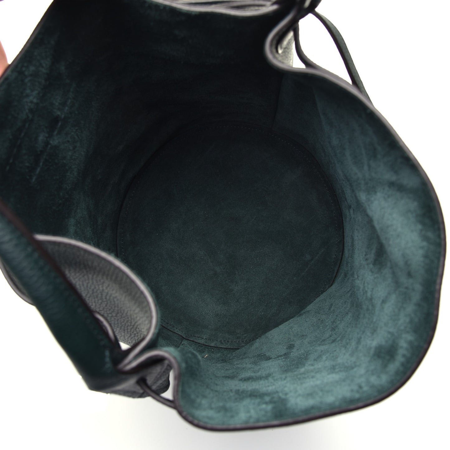 Supple Grained Calfskin Big Bag Bucket Amazone