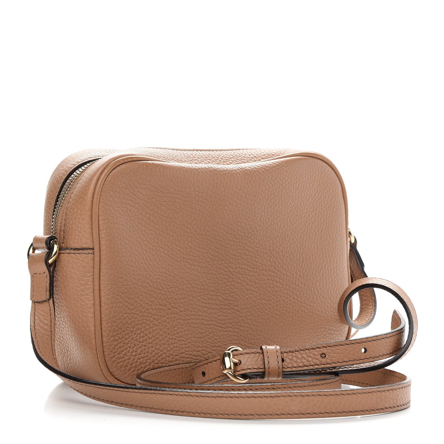 Pebbled Calfskin Small Soho Disco Bag Camelia