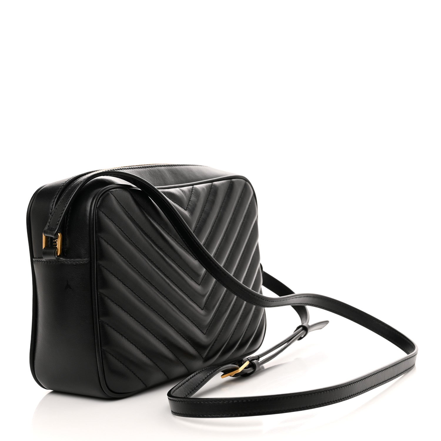 Saint Laurent Calfskin Matelasse Monogram Lou Camera Bag Black 3 of 10