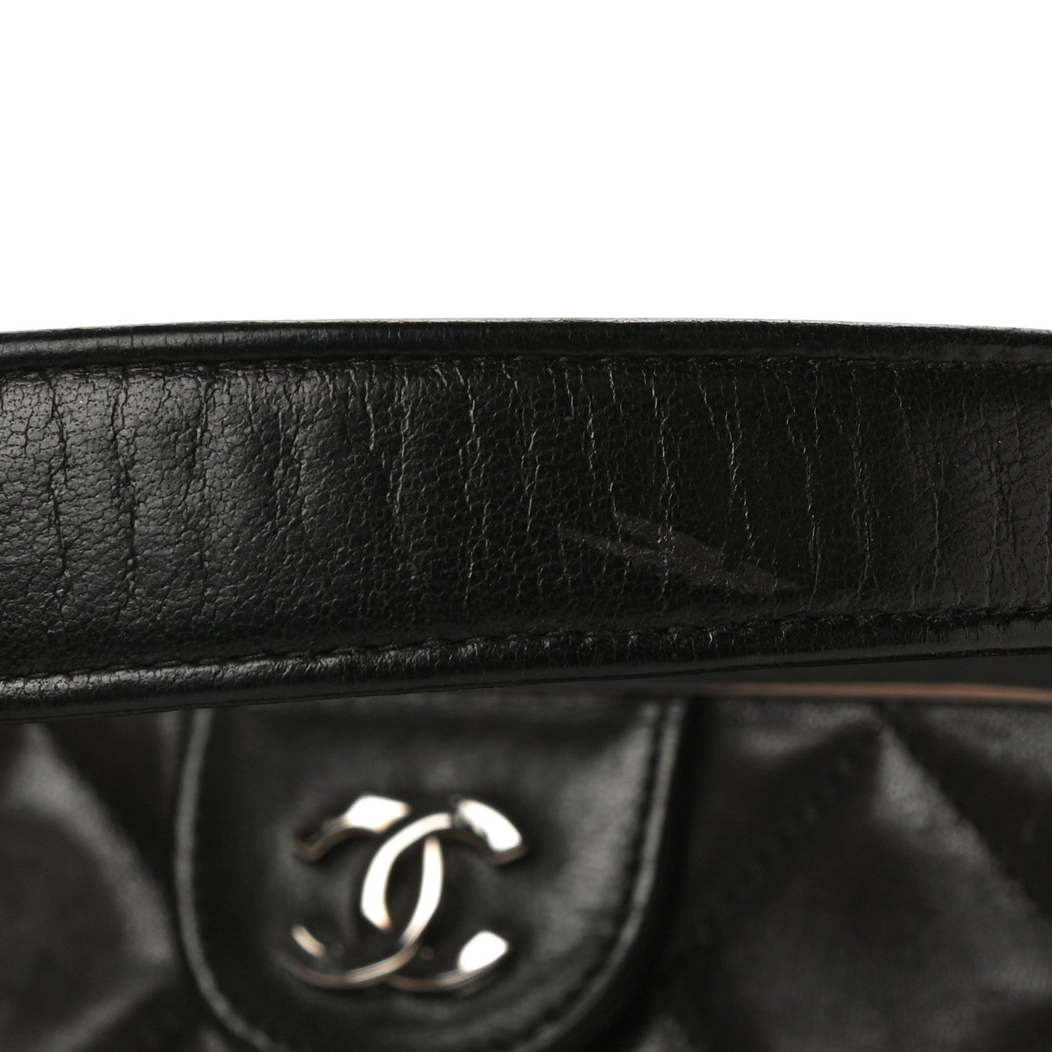 Chanel Lambskin Quilted Kisslock Frame Bag Black 16 of 21