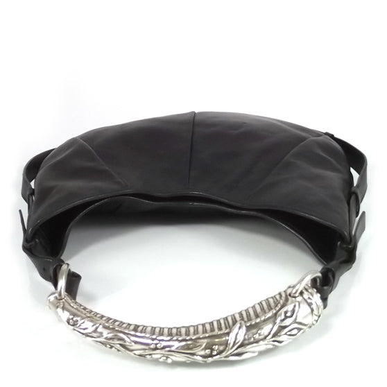 Saint Laurent Leather Mombasa Hobo Black 4 of 8