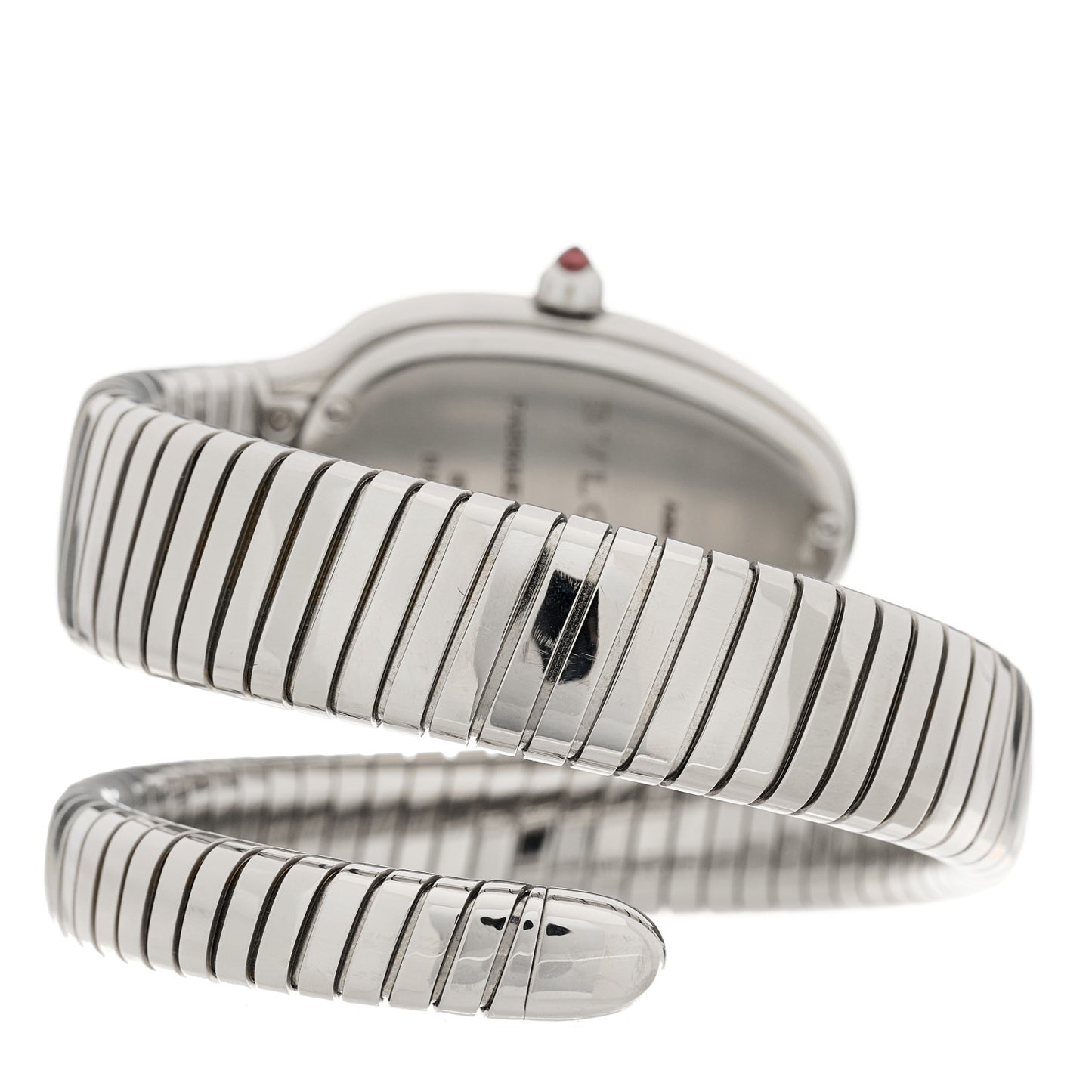 Stainless Steel 35mm Serpenti Tubogas Quartz Watch Black