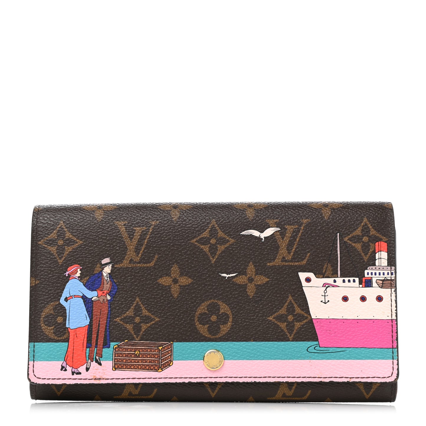 Monogram 2016 Christmas Animation Sarah Wallet Rose Ballerine