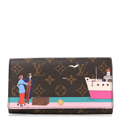 Louis Vuitton Monogram 2016 Christmas Animation Sarah Wallet Rose Ballerine 1 of 10