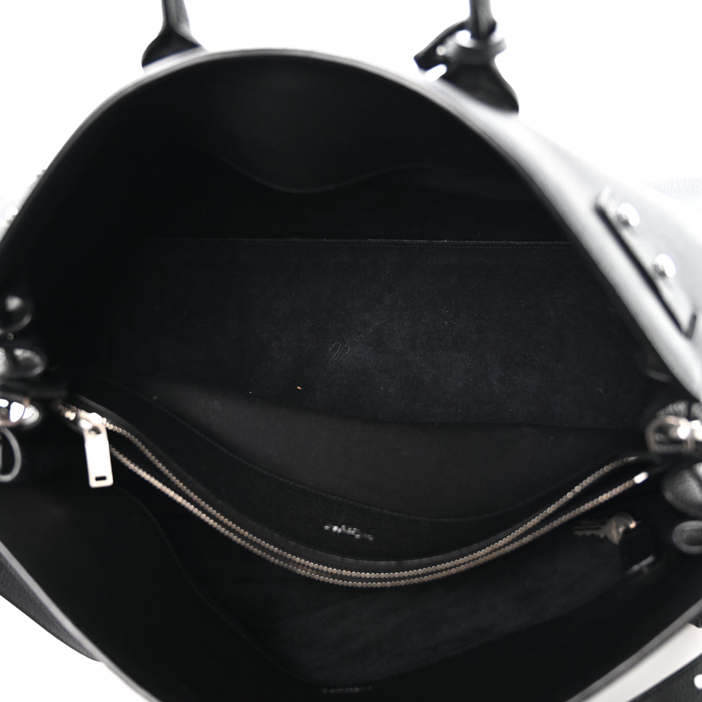 Grained Calfskin Large Souple Sac De Jour Black