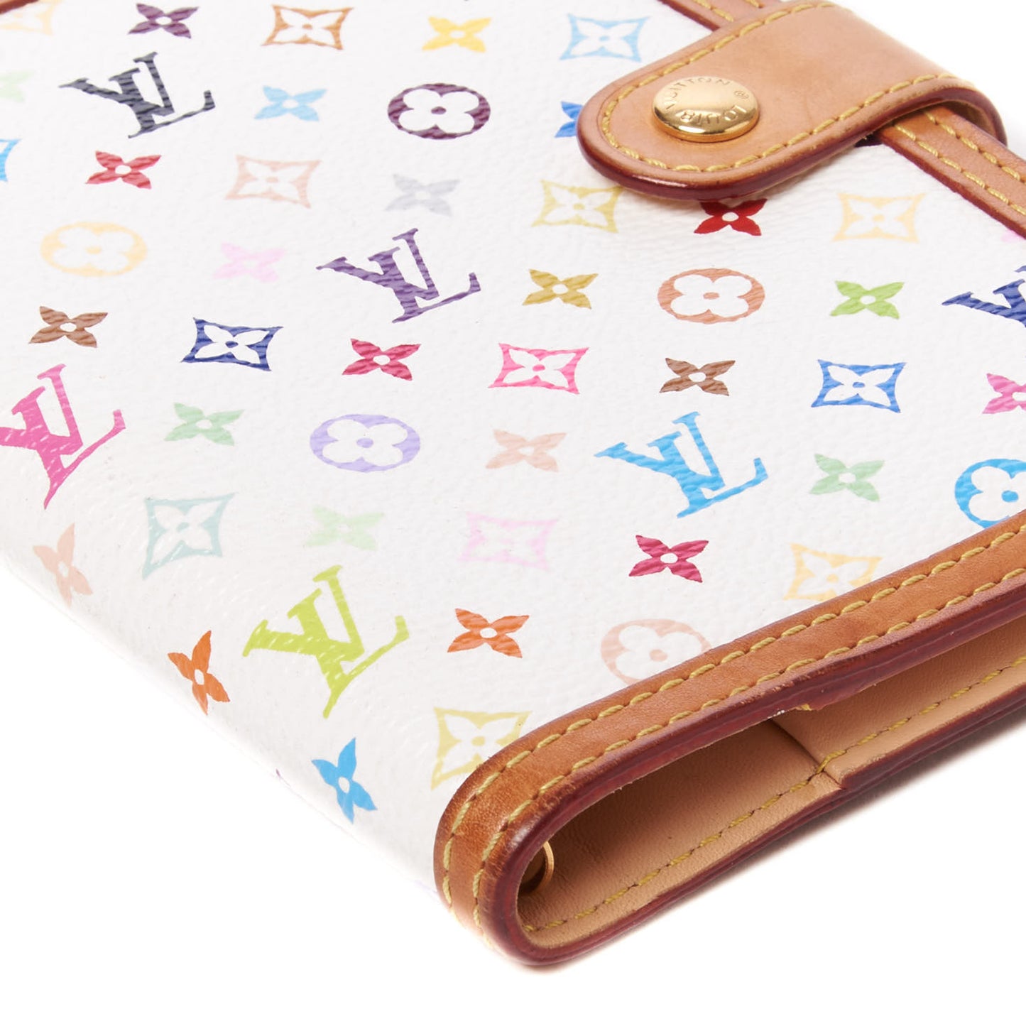 Monogram Multicolor Small Ring Agenda Cover White