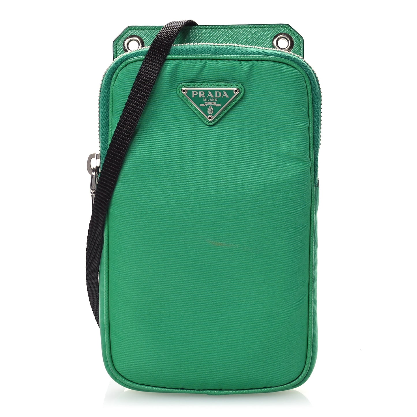 Tessuto Nylon Phone Case Crossbody Bag Menta