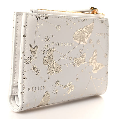 Christian Dior Calfskin Zodiac Print Caro Medium Wallet White Multicolor 3 of 9