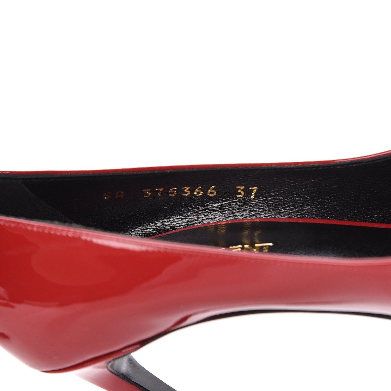 Saint Laurent Patent Classic Paris 105 Escarpin Pumps 37 New Red 8 of 9