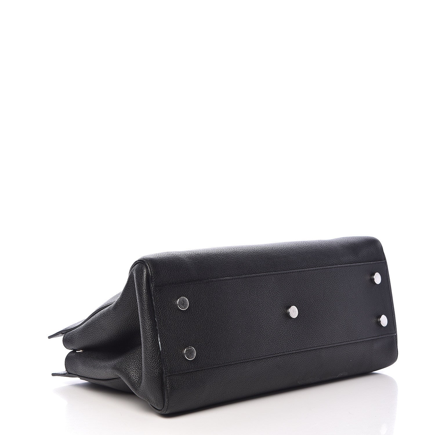 Saint Laurent Grained Calfskin Medium Rive Gauche Cabas Black 4 of 22