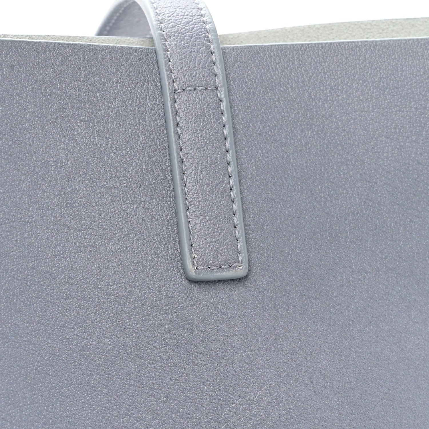 Saint Laurent Calfskin Mapplethorpe Rive Droite Shopping Tote Grey White Black 15 of 16