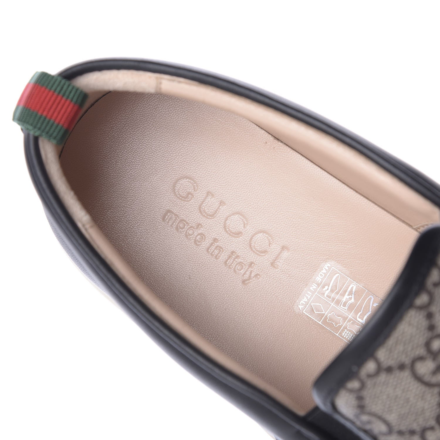 Gucci GG Supreme Monogram Tiger Mens Slip On Sneakers 8.5 Beige Multicolor 7 of 10