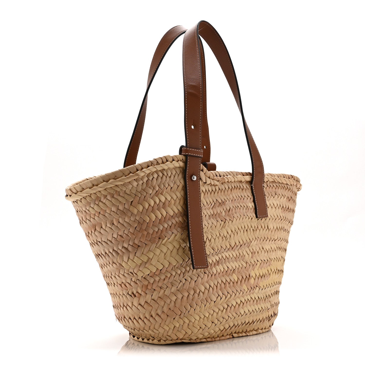 Loewe Raffia Basket Tote Bag Natural Tan 3 of 10