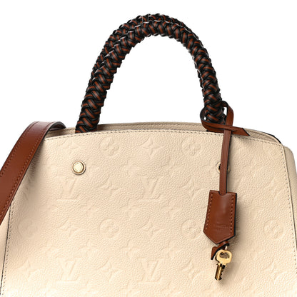 Louis Vuitton Empreinte Braided Montaigne MM Creme Beige Caramel 5 of 7