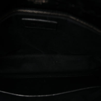 Saint Laurent Crinkled Calfskin Matelasse Monogram Large Niki Chain Satchel Black Black 5 of 10